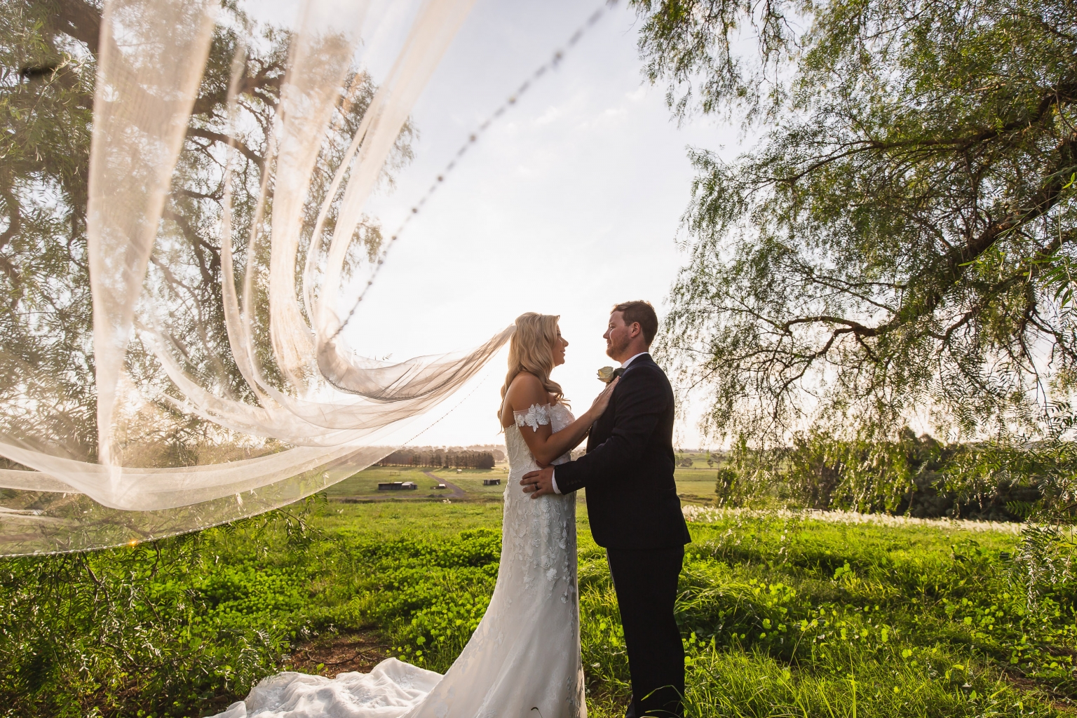 Bride and groom portrait at Zest, Point Piper